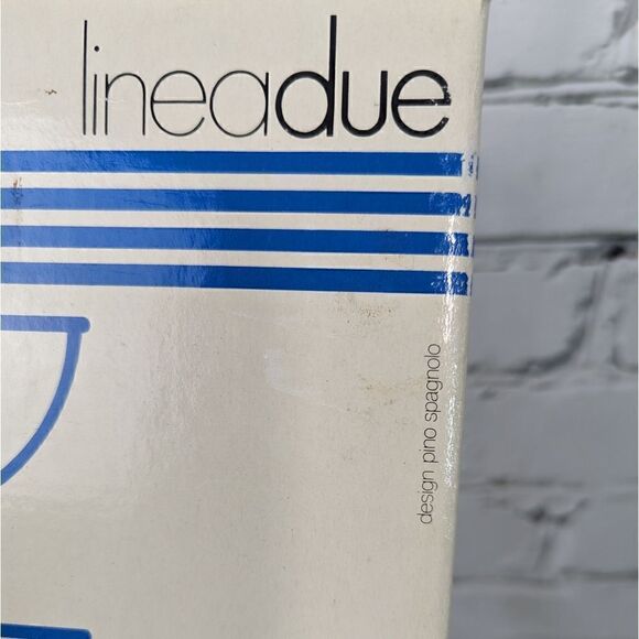 Pino Spagnolo Biesse Le coppe, Set of 6 Goblets with box, white and clear - Picture 10 of 12